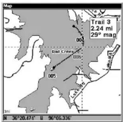 LOWRANCE LMS-320DF - Edit a Trail Pattern - 2
