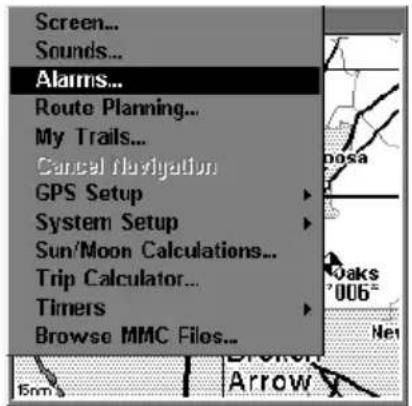 LOWRANCE LMS-320DF - Alarms - 1