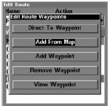 LOWRANCE LMS-320DF - Edit a Route - 1