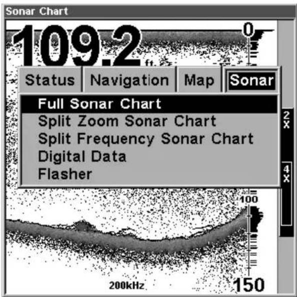 LOWRANCE LMS-320DF - Sonar Page - 1