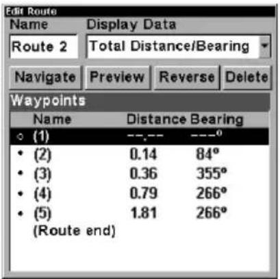 LOWRANCE LMS-320DF - Routes Created in LMS-320 - 8