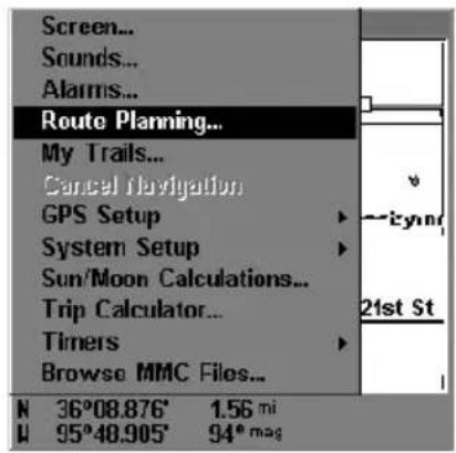 LOWRANCE LMS-320DF - Routes Created in LMS-320 - 1