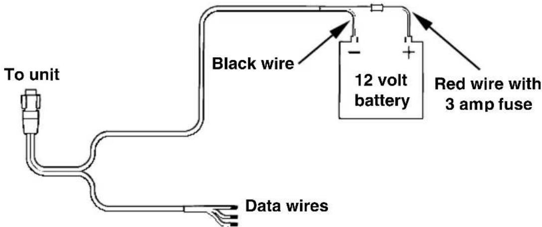 LOWRANCE LMS-320DF - Power Connections - 1