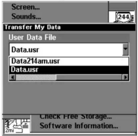 LOWRANCE LMS-320DF - GPS Data files: - 6