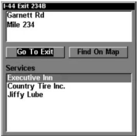 LOWRANCE LMS-320DF - Find Interstate Highway Exits - 5