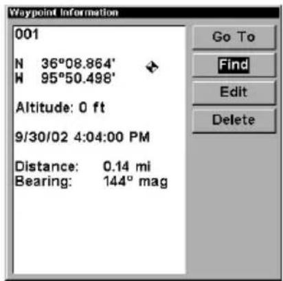 LOWRANCE LMS-320DF - Find Waypoints - 6