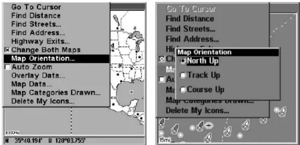 LOWRANCE LMS-320DF - Map Orientation - 3