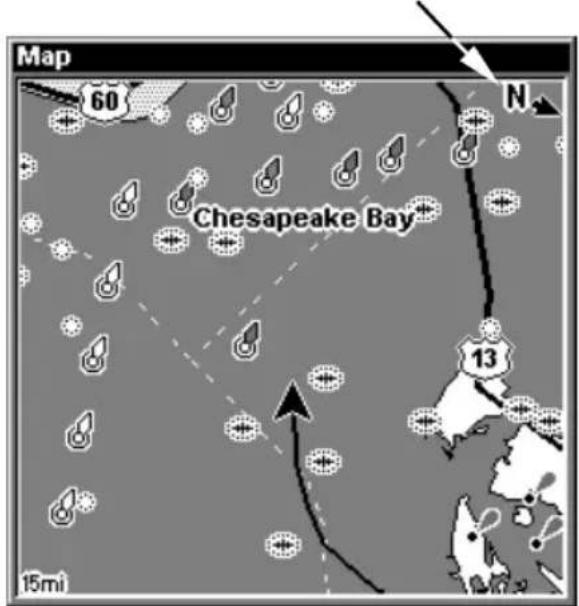 LOWRANCE LMS-320DF - Map Orientation - 2