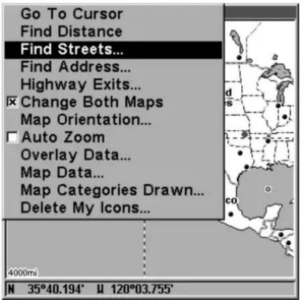 LOWRANCE LMS-320DF - Find a Street - 1