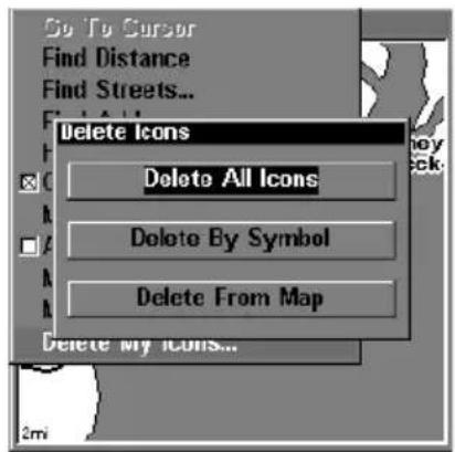 LOWRANCE LMS-320DF - Delete an Icon - 2