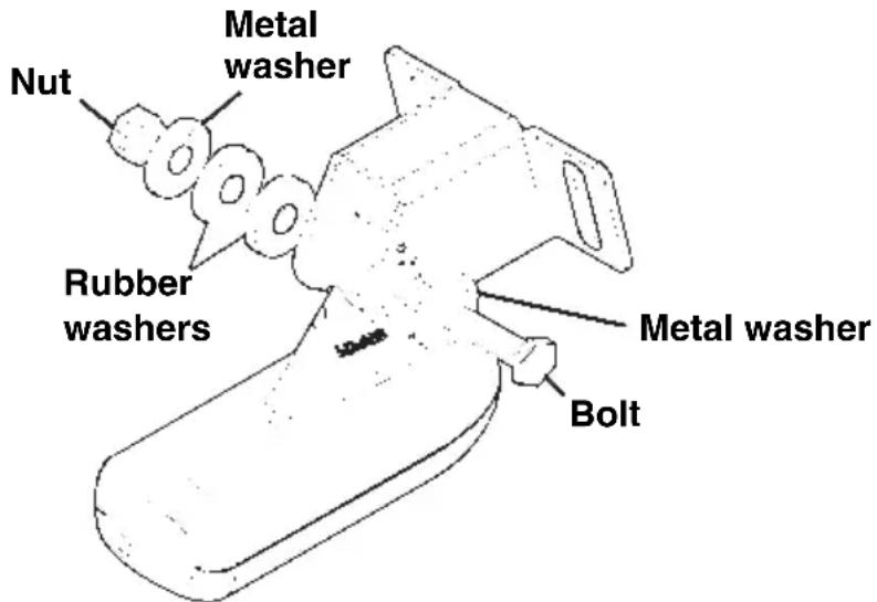 LOWRANCE LMS-320DF - Assembling the transducer. - 1