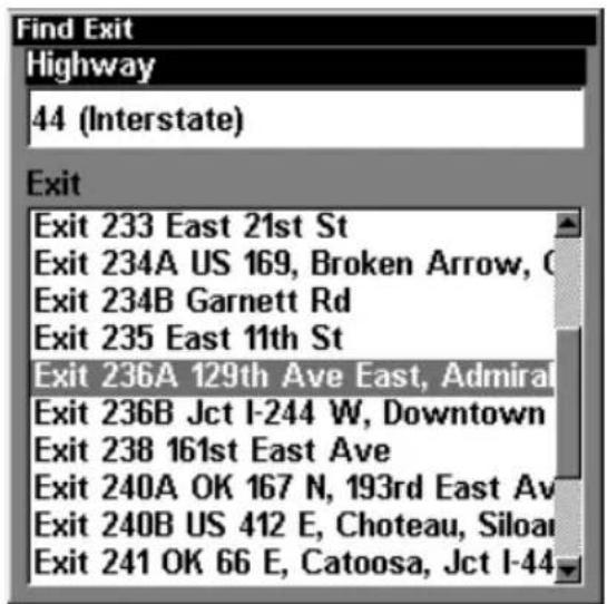 LOWRANCE LMS-320DF - Find Interstate Highway Exits - 2
