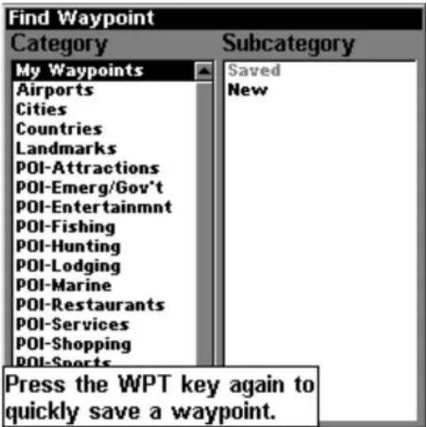 LOWRANCE LMS-320DF - Create Waypoint at Current Position - 2
