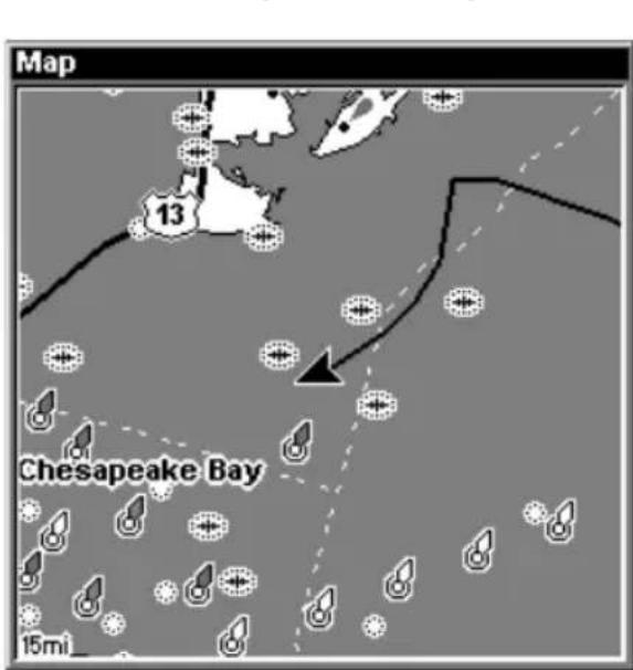 LOWRANCE LMS-320DF - Map Orientation - 1