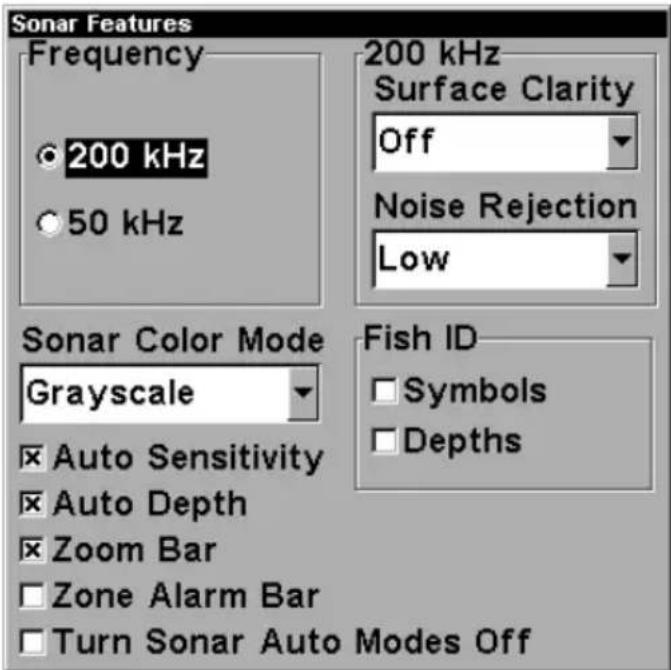 LOWRANCE LMS-320DF - Frequency (Change Transducer Frequency) (LMS-320DF only) - 1