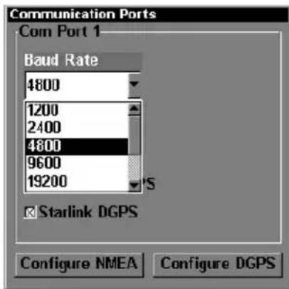 LOWRANCE LMS-320DF - Communications Port Configuration - 3