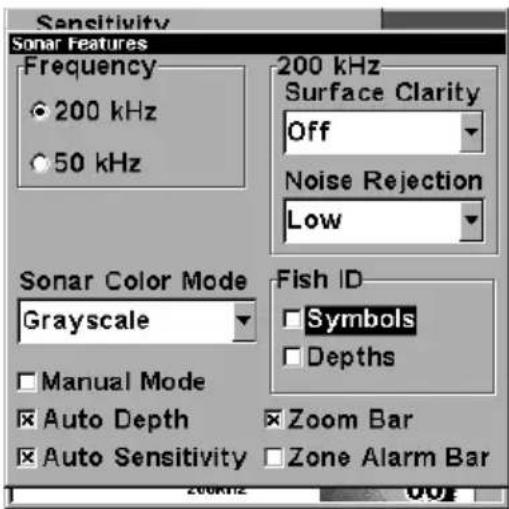LOWRANCE LMS-320DF - Fish I.D. ^TM (Fish Symbols & Depths) - 1