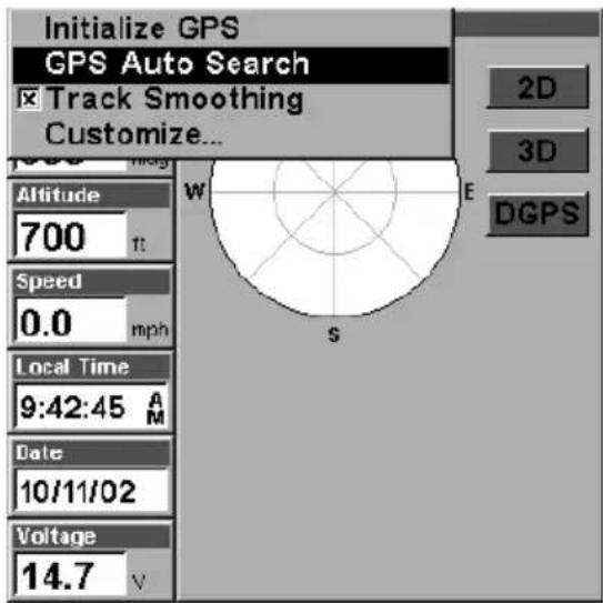 LOWRANCE LMS-320DF - Auto Satellite Search - 1