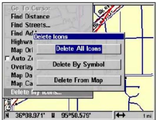 LOWRANCE GlobalMap 9200C - Delete an Icon - 2