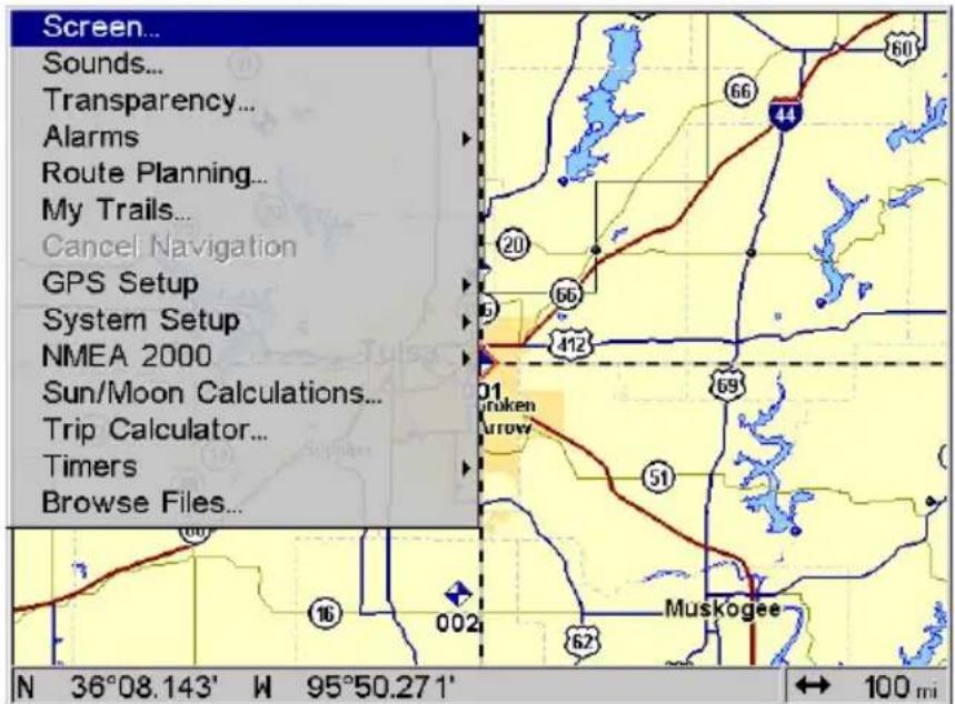 LOWRANCE GlobalMap 9200C - Main Menu - 1