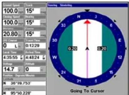 LOWRANCE GlobalMap 9200C - Navigate to Cursor Position on Map - 4