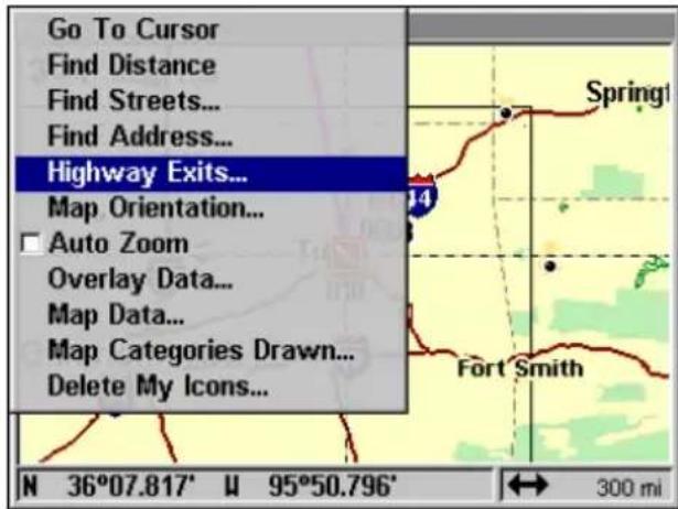 LOWRANCE GlobalMap 9200C - Find Interstate Highway Exits - 1