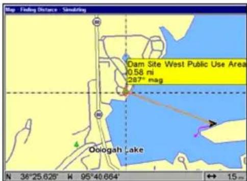 LOWRANCE GlobalMap 9200C - Find Distance to Another Location - 2