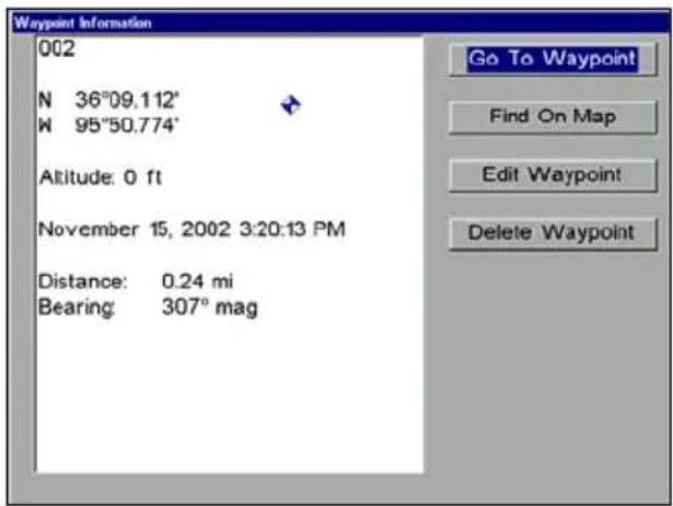 LOWRANCE GlobalMap 9200C - Calculating message (left) and list of nearest waypoints (right). - 1