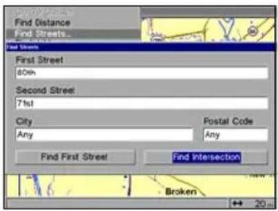 LOWRANCE GlobalMap 9200C - Find an Intersection - 1