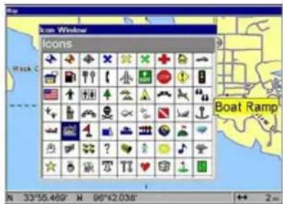 LOWRANCE GlobalMap 9200C - Create Icon on Map - 2