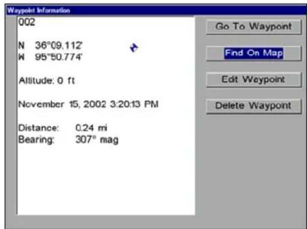 LOWRANCE GlobalMap 9200C - Calculating message (left) and list of nearest waypoints (right). - 2