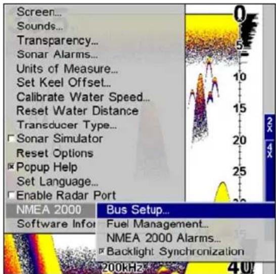 LOWRANCE GlobalMap 9200C - Bus Setup - 1