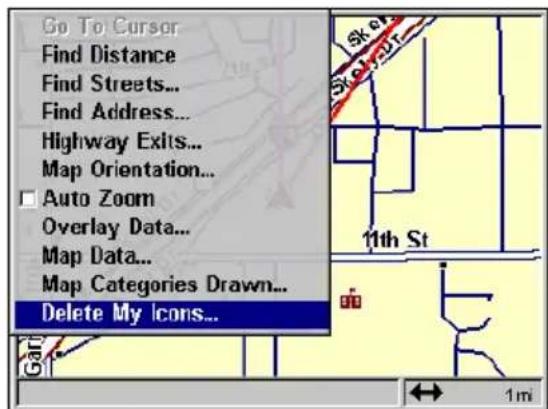 LOWRANCE GlobalMap 9200C - Delete an Icon - 1