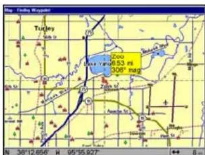 LOWRANCE GlobalMap 9200C - Calculating message (left) and list of nearest waypoints (right). - 5