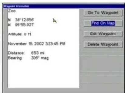 LOWRANCE GlobalMap 9200C - Calculating message (left) and list of nearest waypoints (right). - 4