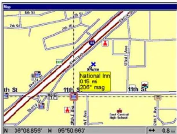 LOWRANCE GlobalMap 9200C - Find Any Item Selected by Map Cursor - 1