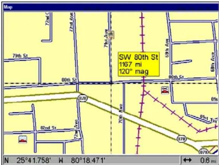 LOWRANCE GlobalMap 9200C - Working message (center). The Intersections Found list (right). - 1