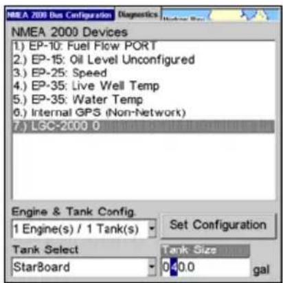 LOWRANCE GlobalMap 9200C - Setting Engine-Tank Configuration: - 3