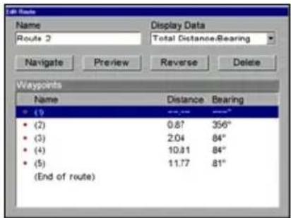 LOWRANCE GlobalMap 9200C - Routes Created in the GlobalMap - 9
