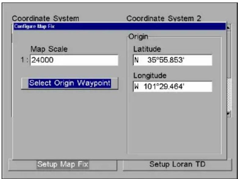 LOWRANCE GlobalMap 9200C - Configure a map fix: - 1