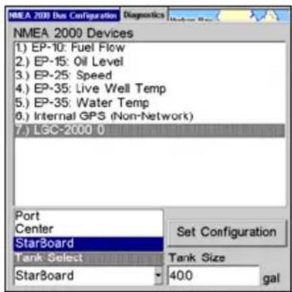 LOWRANCE GlobalMap 9200C - Setting Engine-Tank Configuration: - 2