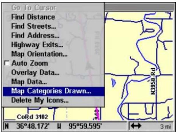 LOWRANCE GlobalMap 9200C - Map Detail Category Selection - 1