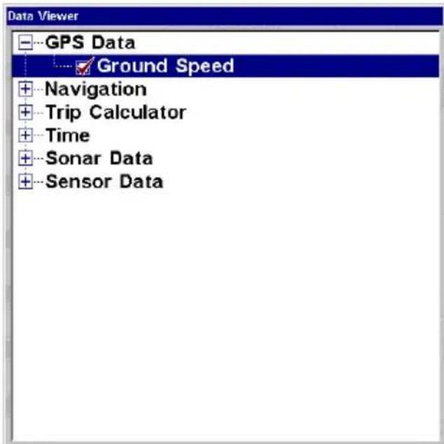 LOWRANCE GlobalMap 9200C - To change the information displayed in a data box: - 1