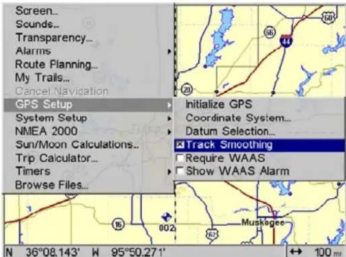 LOWRANCE GlobalMap 9200C - Track Smoothing - 1