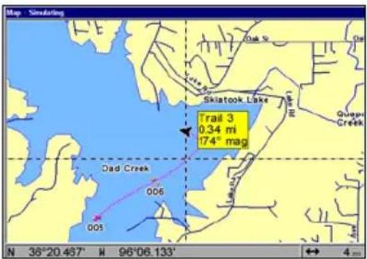 LOWRANCE GlobalMap 9200C - Edit a Trail Pattern - 2