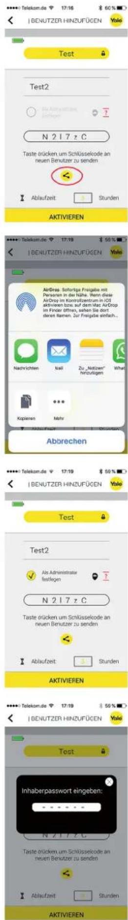 Yale YA95 - Hinweis! - 2