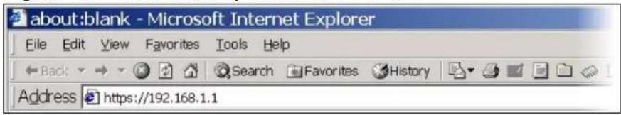 about:blank - Microsoft Internet Explorer File Edit View Favorites Tools Help Back Search Favorites History Address https://192.168.1.1