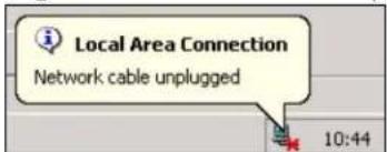 Local Area Connection Network cable unplugged 10:44