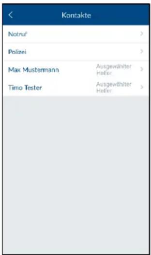Kontakte Notruf Polizei Max Mustemann Timo Tester Ausgewählter Heller Ausgewählter Heller