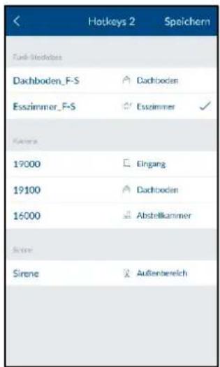 Hotkeys 2 Speichern Font Booktopes Dachboden_F-S Dachboden Esszimmer_F-S Esszimmer ✓ Camera 19000 Eingang 19100 Dachboden 16000 Abstellkammer Score Sirane Außenbereich